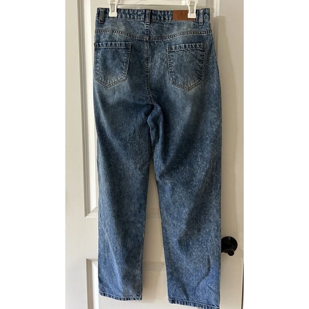 Nasty Gal Women’s Size 8 Acid Washed High Waisted Mom Jeans Y2K
